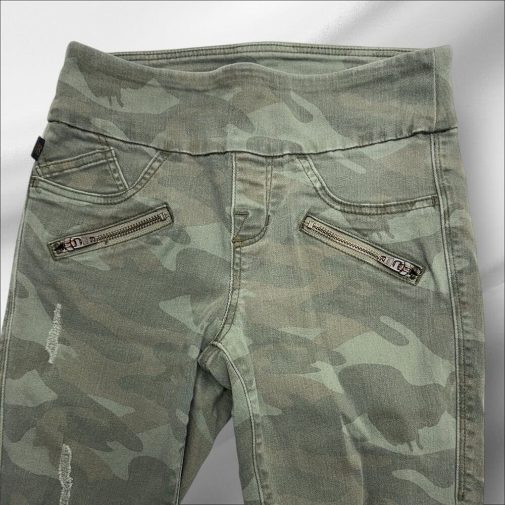ROCK & REPUBLIC Women’s 4 Green Camo Pull On FEVER Skinny Jeans